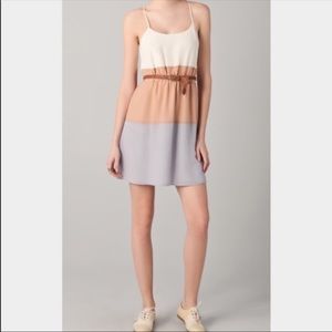 Madewell Broadway & Brome Color-band Silk Dress